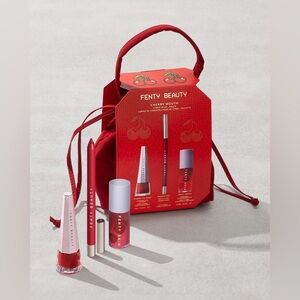 💕 Fenty Beauty Cherry Mouth  Lip Collection with pouch - limited edition